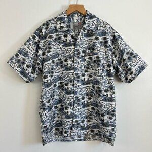 Point Zero Vital Cycle Men’s Medium Short Sleeve Hawaiian Button Down Shirt Palm